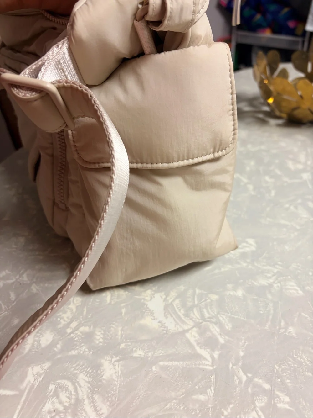 Calpak Crossbody diaper bag AND pacifier pouch in oatmeal